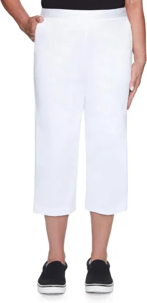 Alfred Dunner Women's Twill Classic Fit Capri Pant
