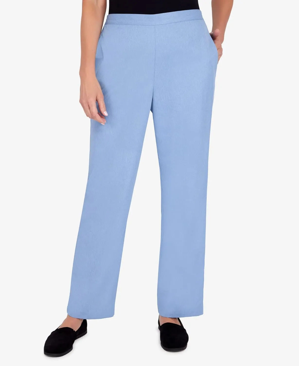 Alfred Dunner Women's Womens Corduroy Pull-On Straight Leg Regular Length Pant