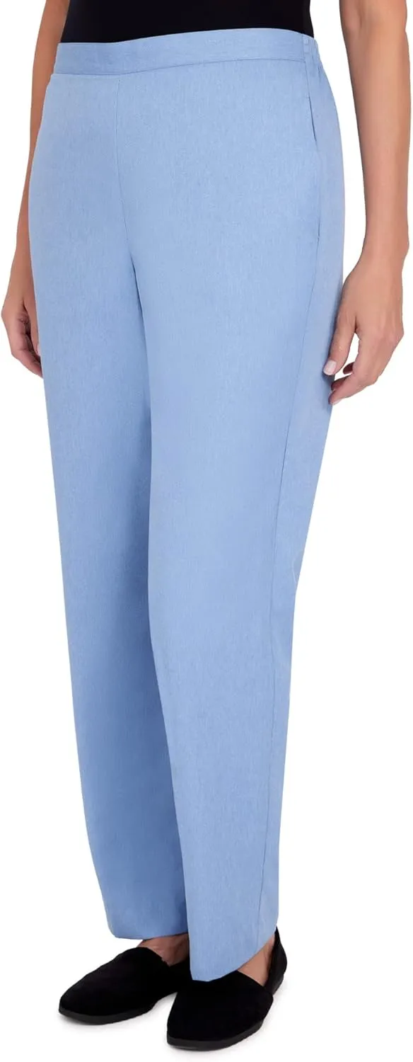 Alfred Dunner Women's Womens Corduroy Pull-On Straight Leg Regular Length Pant
