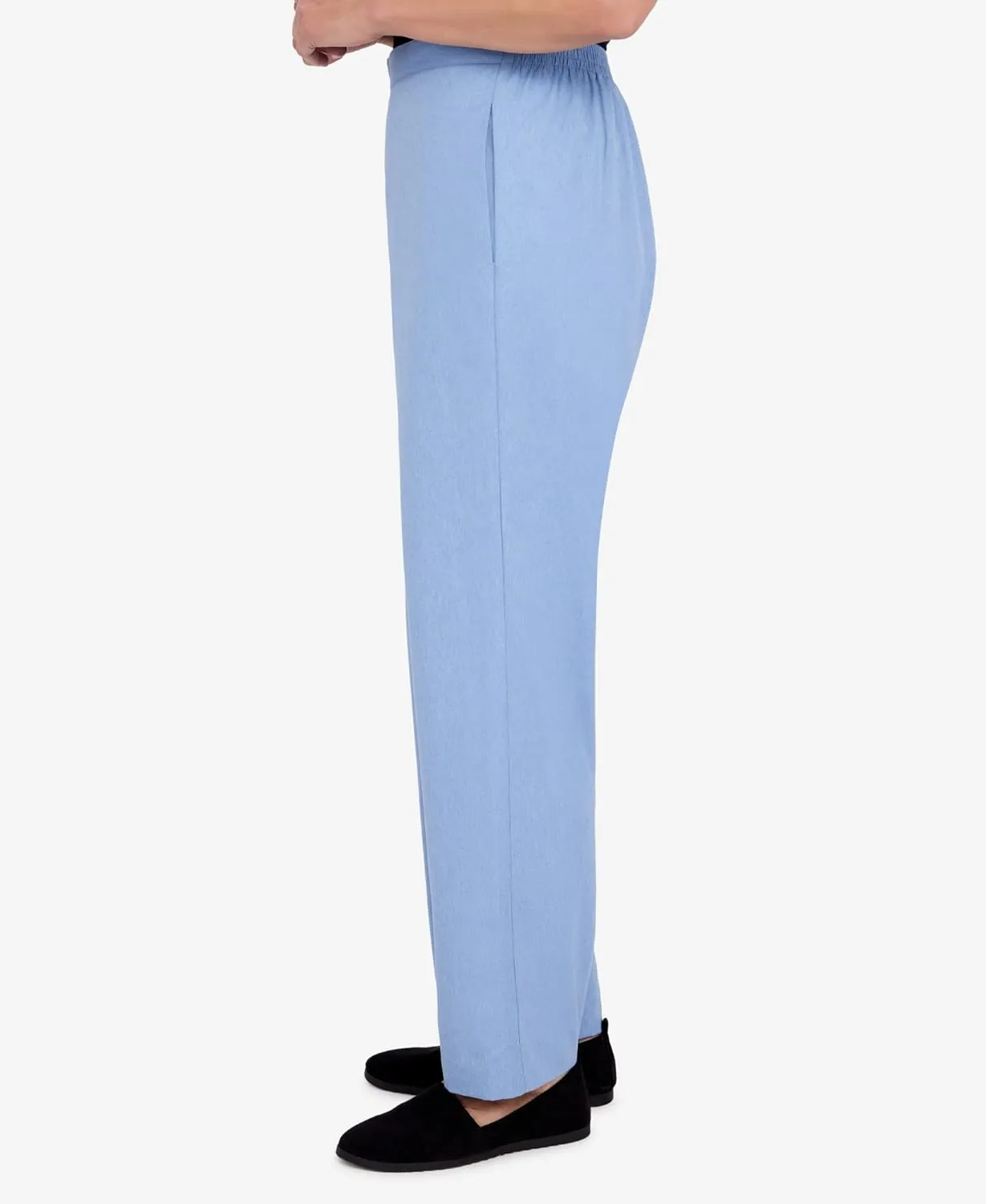 Alfred Dunner Women's Womens Corduroy Pull-On Straight Leg Regular Length Pant