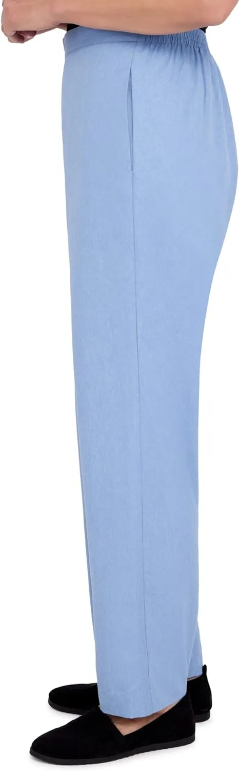Alfred Dunner Women's Womens Corduroy Pull-On Straight Leg Regular Length Pant