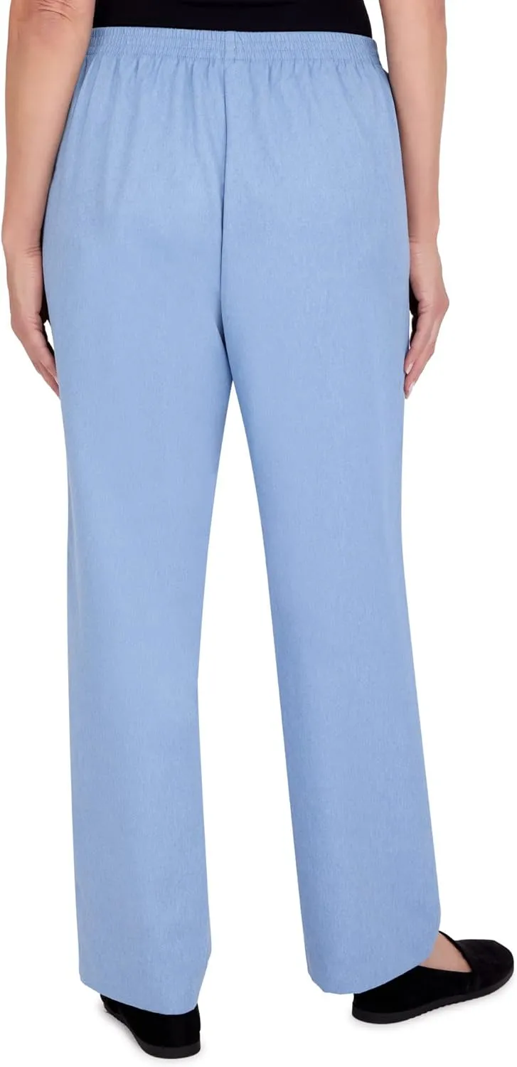 Alfred Dunner Women's Womens Corduroy Pull-On Straight Leg Regular Length Pant