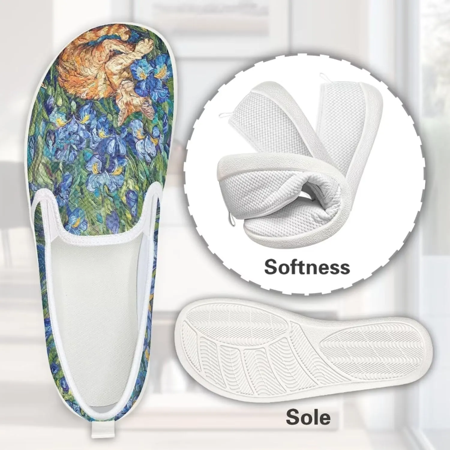 Animal Print Running Shoes | Flats for Women | Tennis Shoes | Slip Resistant Work Shoes