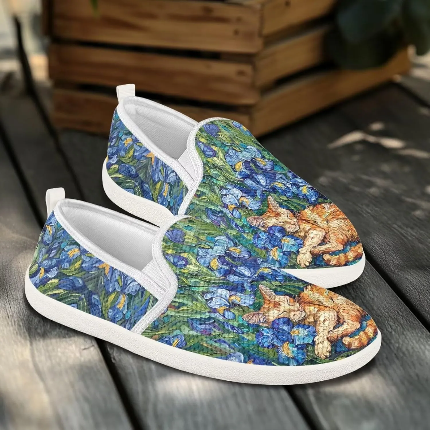 Animal Print Running Shoes | Flats for Women | Tennis Shoes | Slip Resistant Work Shoes
