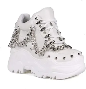 Anthony Wang Space Candy Embellished Stud Design Platform Lace up Fashion Sneaker