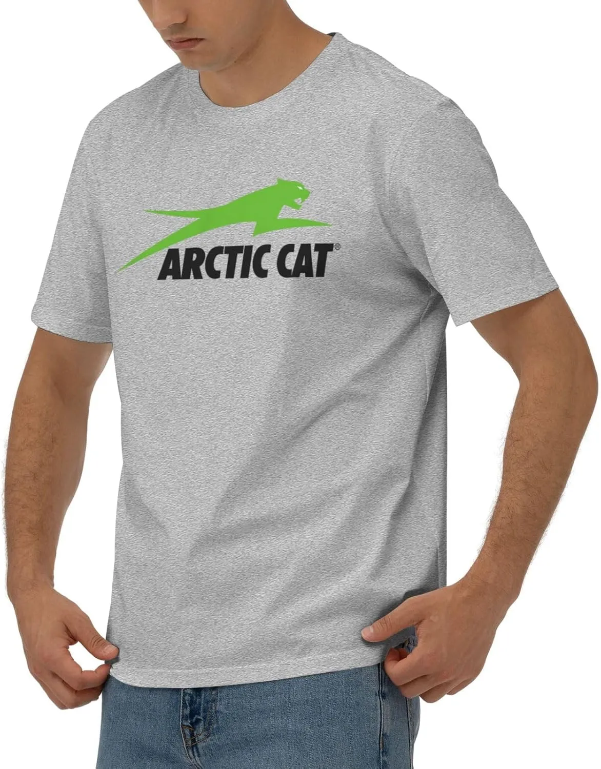 Arctic Cat Logo T-Shirt Men's Classic Basic Homecoming Basic Spring Short Sleeve Tops