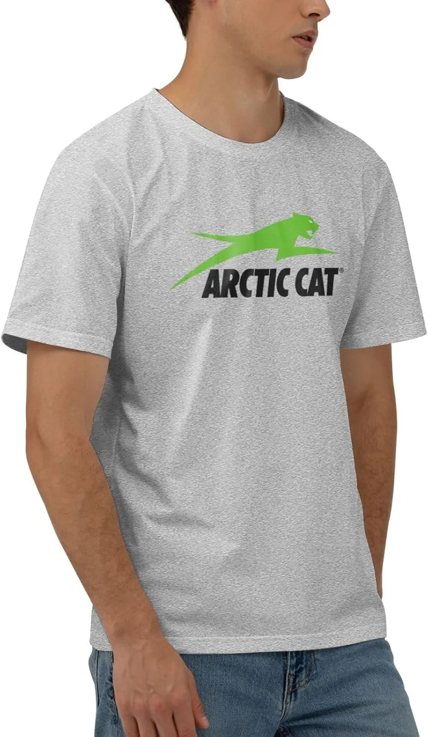 Arctic Cat Logo T-Shirt Men's Classic Basic Homecoming Basic Spring Short Sleeve Tops