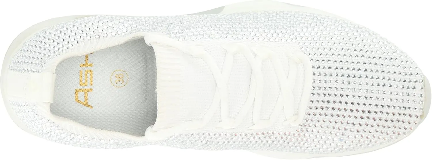 ASH Women's Lucky Strass Fashion Sneaker with Jeweled Knit Upper & Cushioned Sole for Comfort & Style