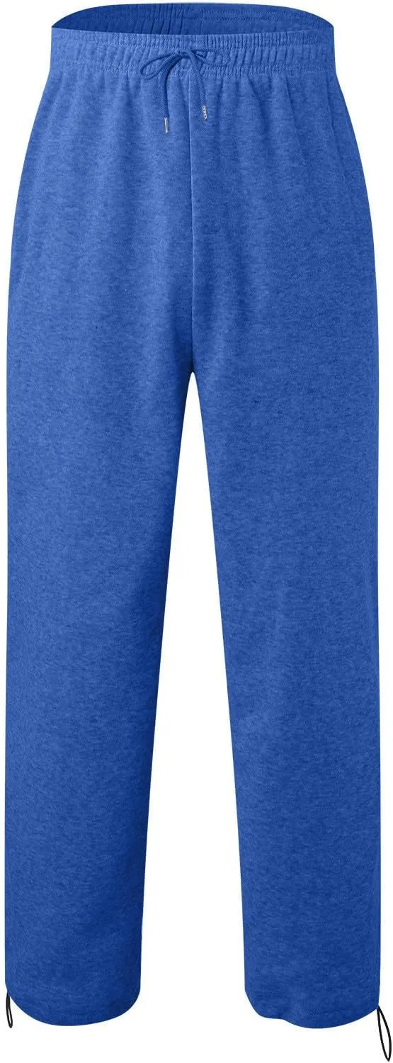 Baggy Sweatpants Men Drawstring Elastic Waist Heavyweight Casual Trousers with Pocket Straight Leg Running Track Pant