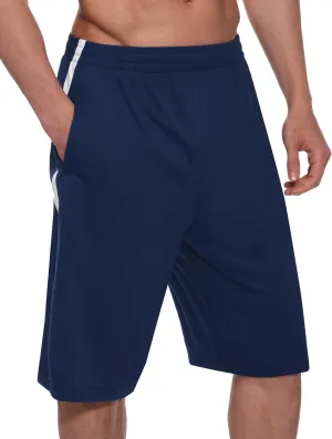 baleaf Men's Basketball Shorts Long with Zipper Pockets Quick Dry Workout Training Drawstrings 11"