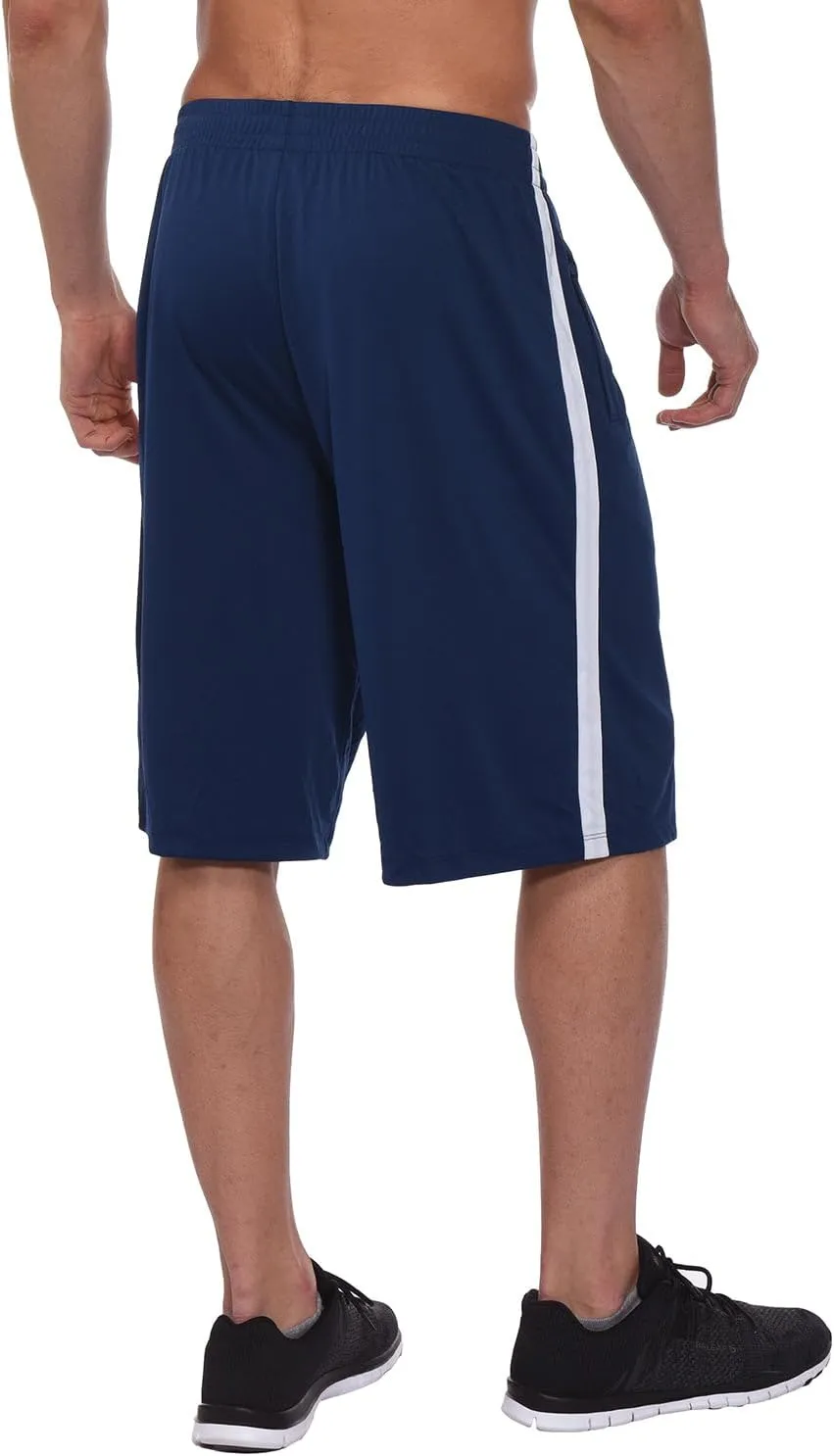 baleaf Men's Basketball Shorts Long with Zipper Pockets Quick Dry Workout Training Drawstrings 11"