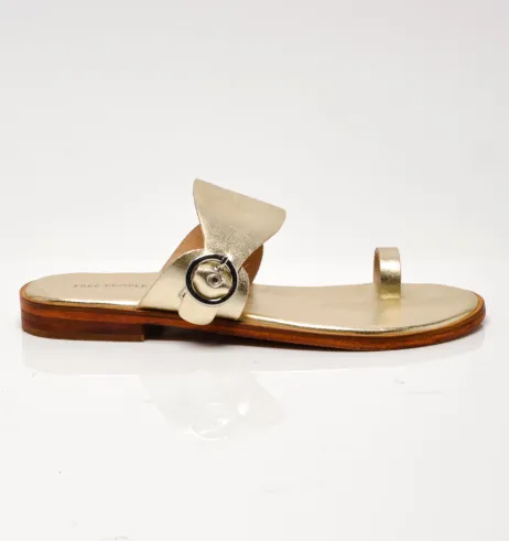 BARCELONA SLIP ON SANDAL in Gold
