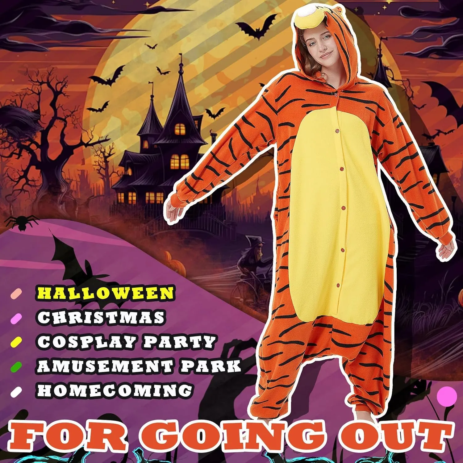 Beauty Shine Unisex Adult Onesie One Piece Pajamas Cosplay Cartoon Costume Halloween Christmas Sleepwear Jumpsuit Homewear