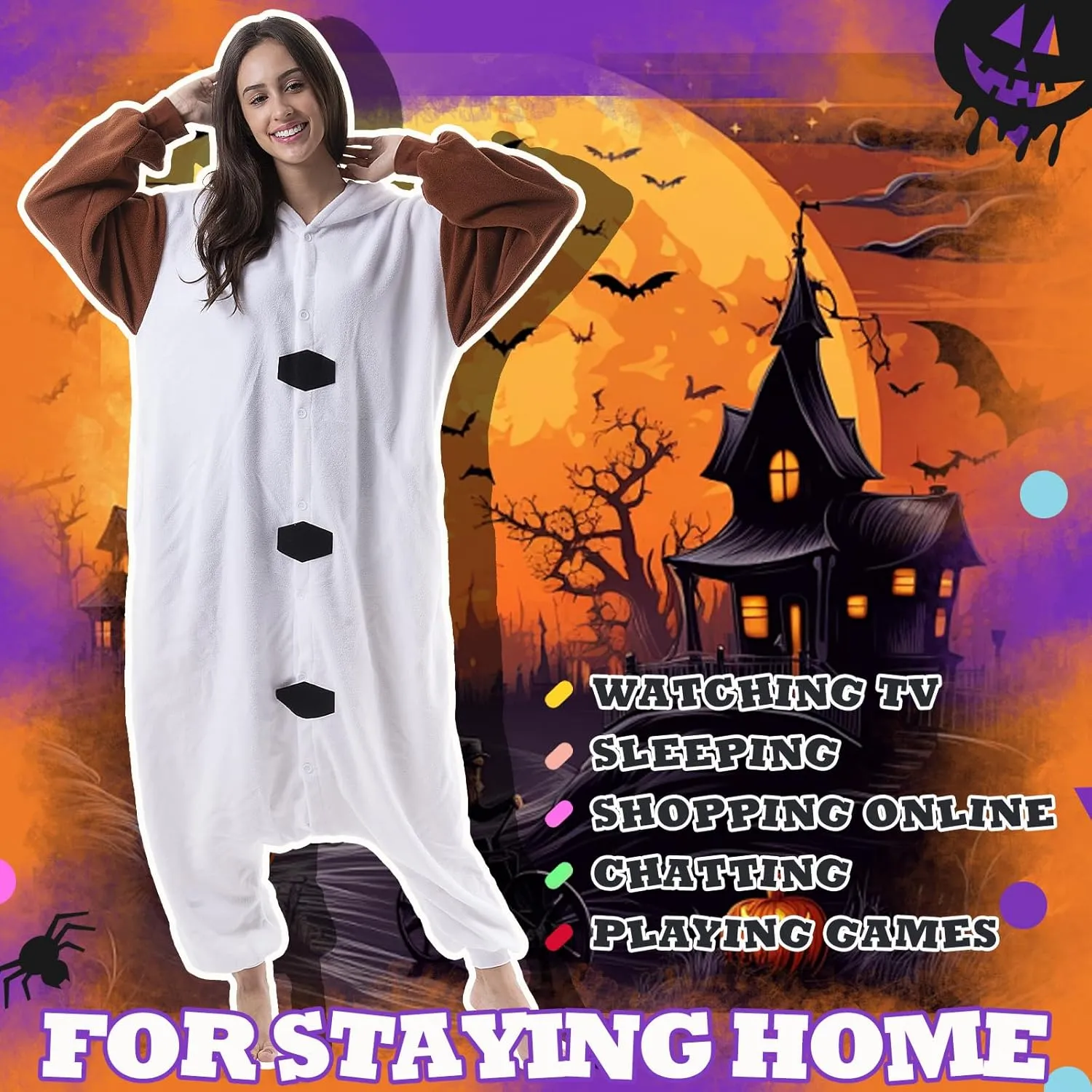 Beauty Shine Unisex Adult Onesie One Piece Pajamas Cosplay Cartoon Costume Halloween Christmas Sleepwear Jumpsuit Homewear