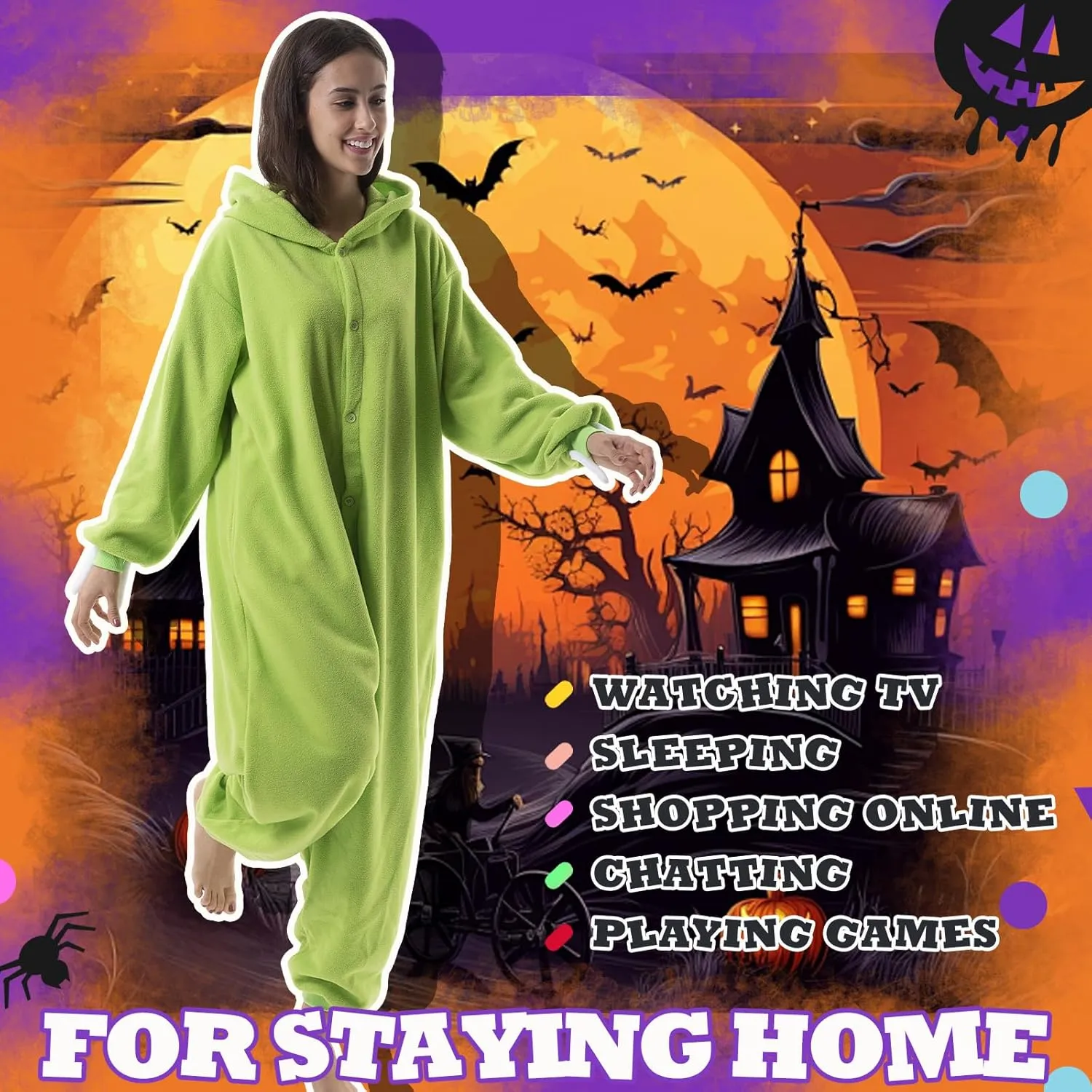 Beauty Shine Unisex Adult Onesie One Piece Pajamas Cosplay Cartoon Costume Halloween Christmas Sleepwear Jumpsuit Homewear