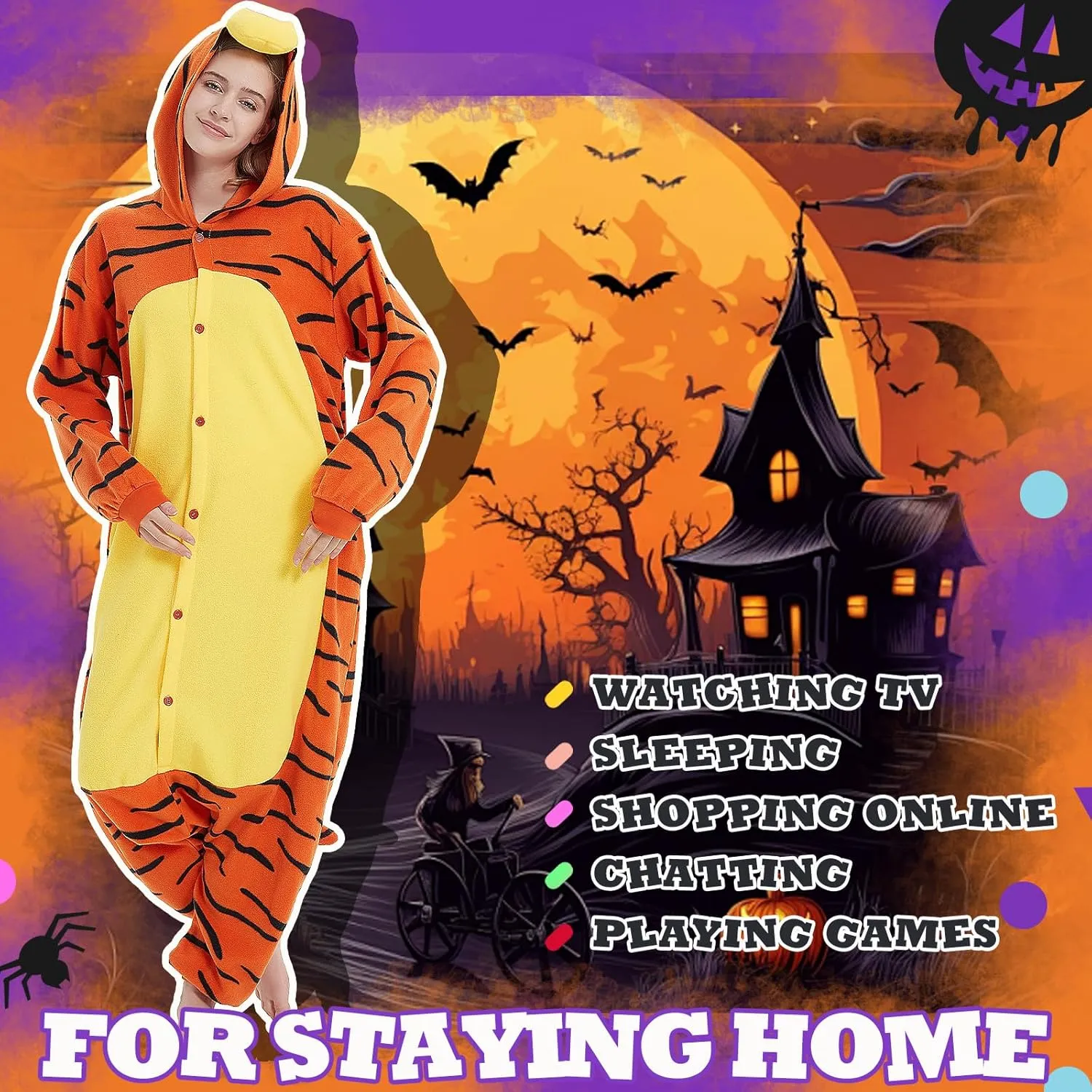 Beauty Shine Unisex Adult Onesie One Piece Pajamas Cosplay Cartoon Costume Halloween Christmas Sleepwear Jumpsuit Homewear