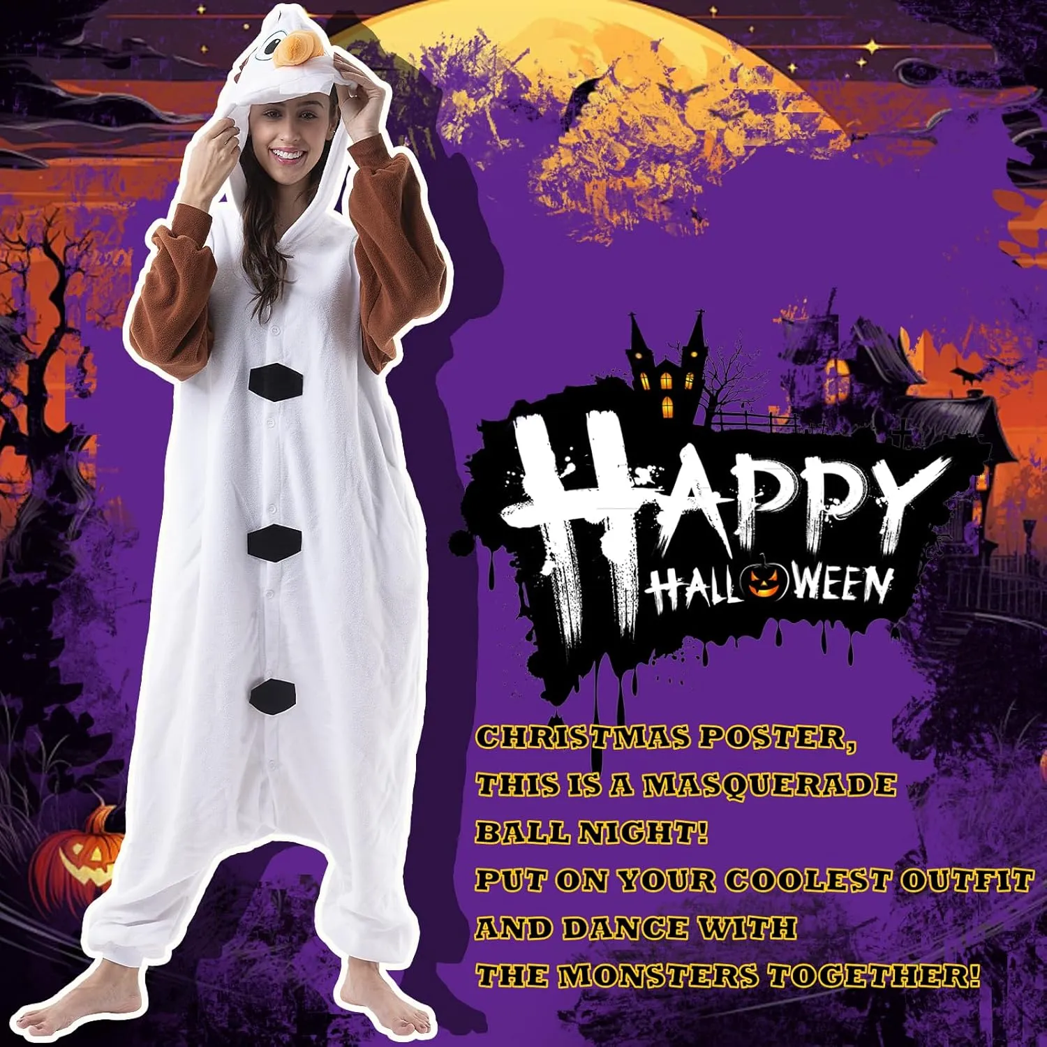 Beauty Shine Unisex Adult Onesie One Piece Pajamas Cosplay Cartoon Costume Halloween Christmas Sleepwear Jumpsuit Homewear