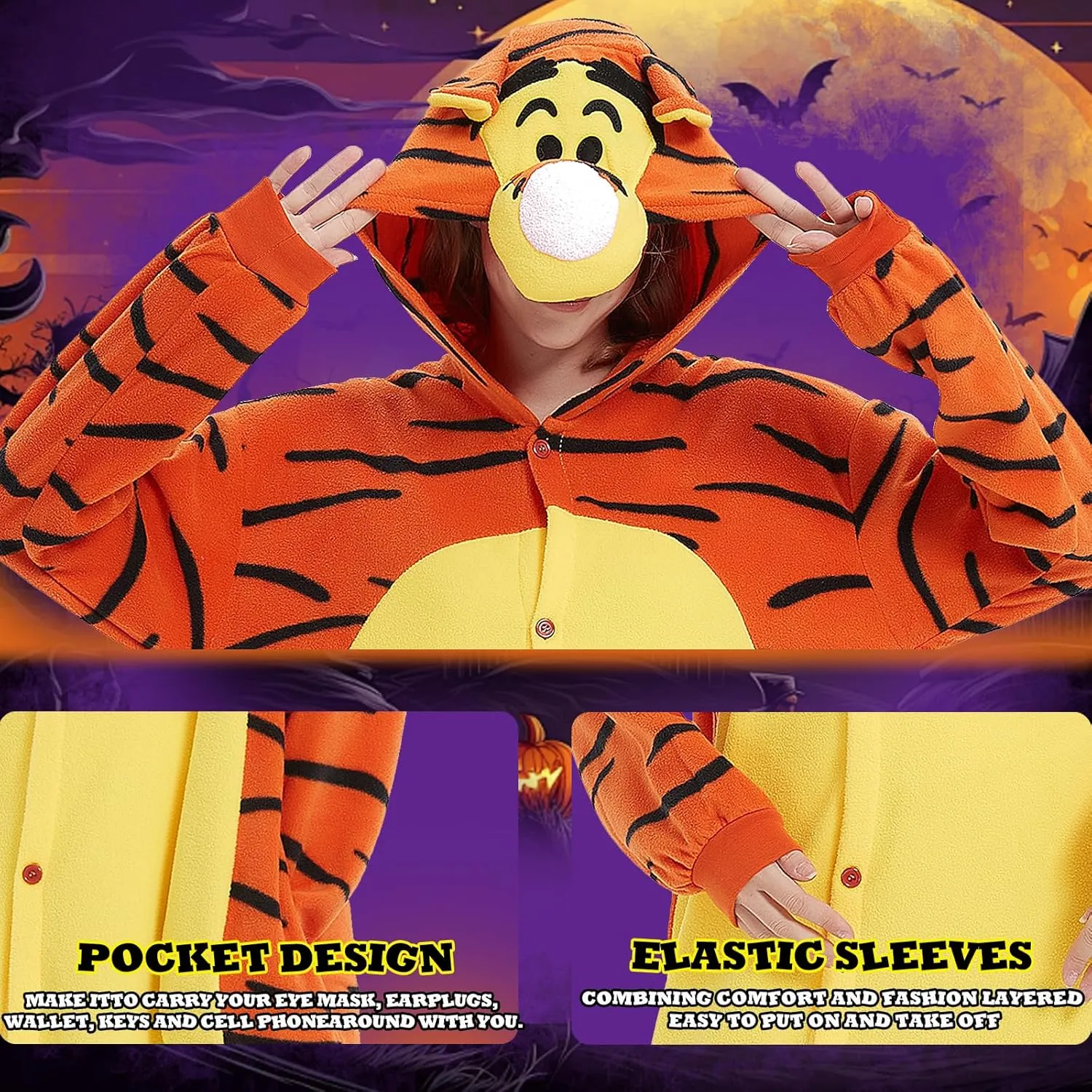 Beauty Shine Unisex Adult Onesie One Piece Pajamas Cosplay Cartoon Costume Halloween Christmas Sleepwear Jumpsuit Homewear