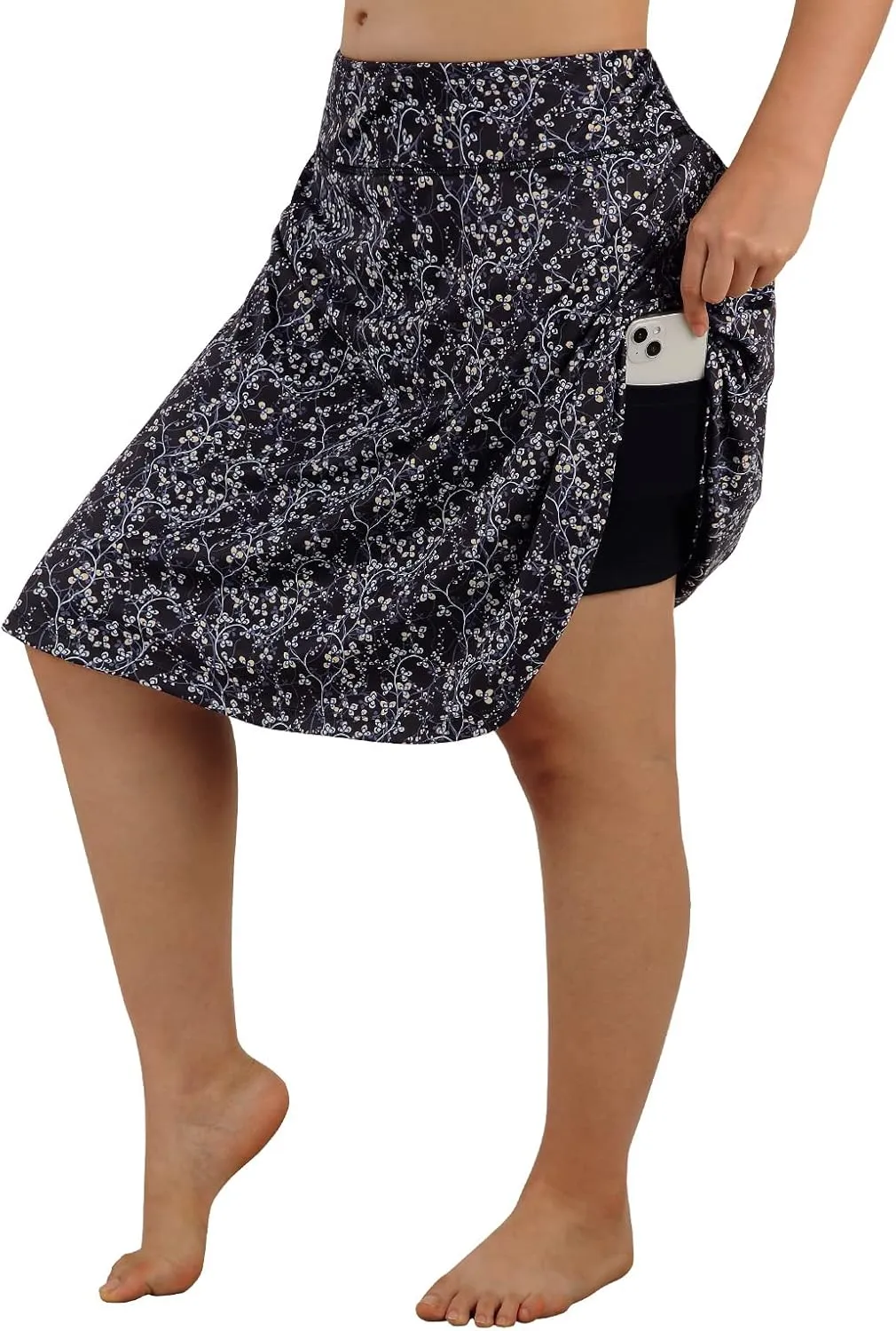 beroy Women Plus Size Skorts Skirts Knee Length Running Skirts for Women with Pockets