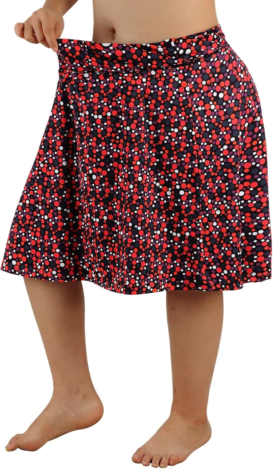 beroy Women Plus Size Skorts Skirts Knee Length Running Skirts for Women with Pockets
