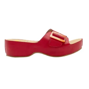 Bertha Slide Sandal in Red by Volatile