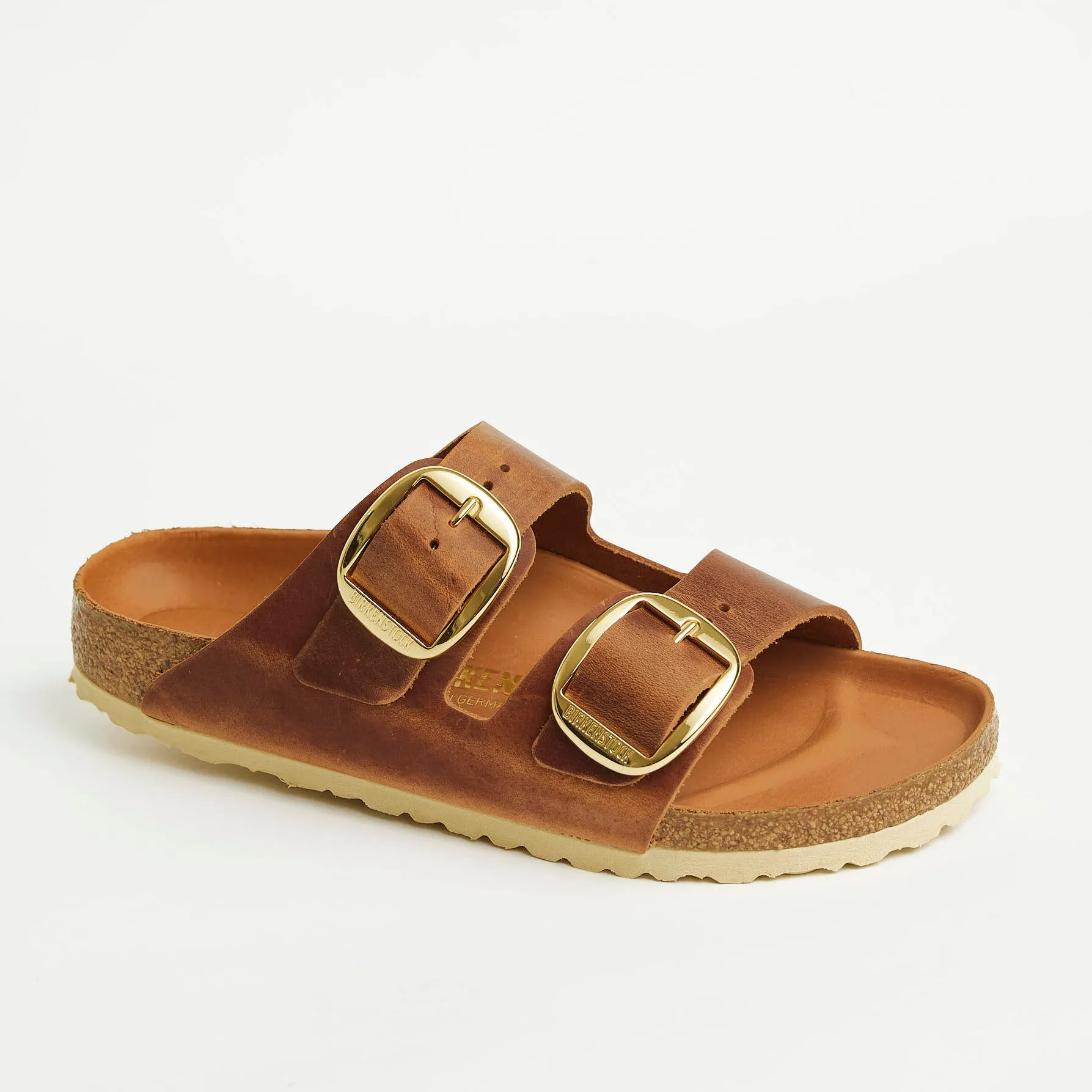 Birkenstock Cognac Big Buckle Sandals