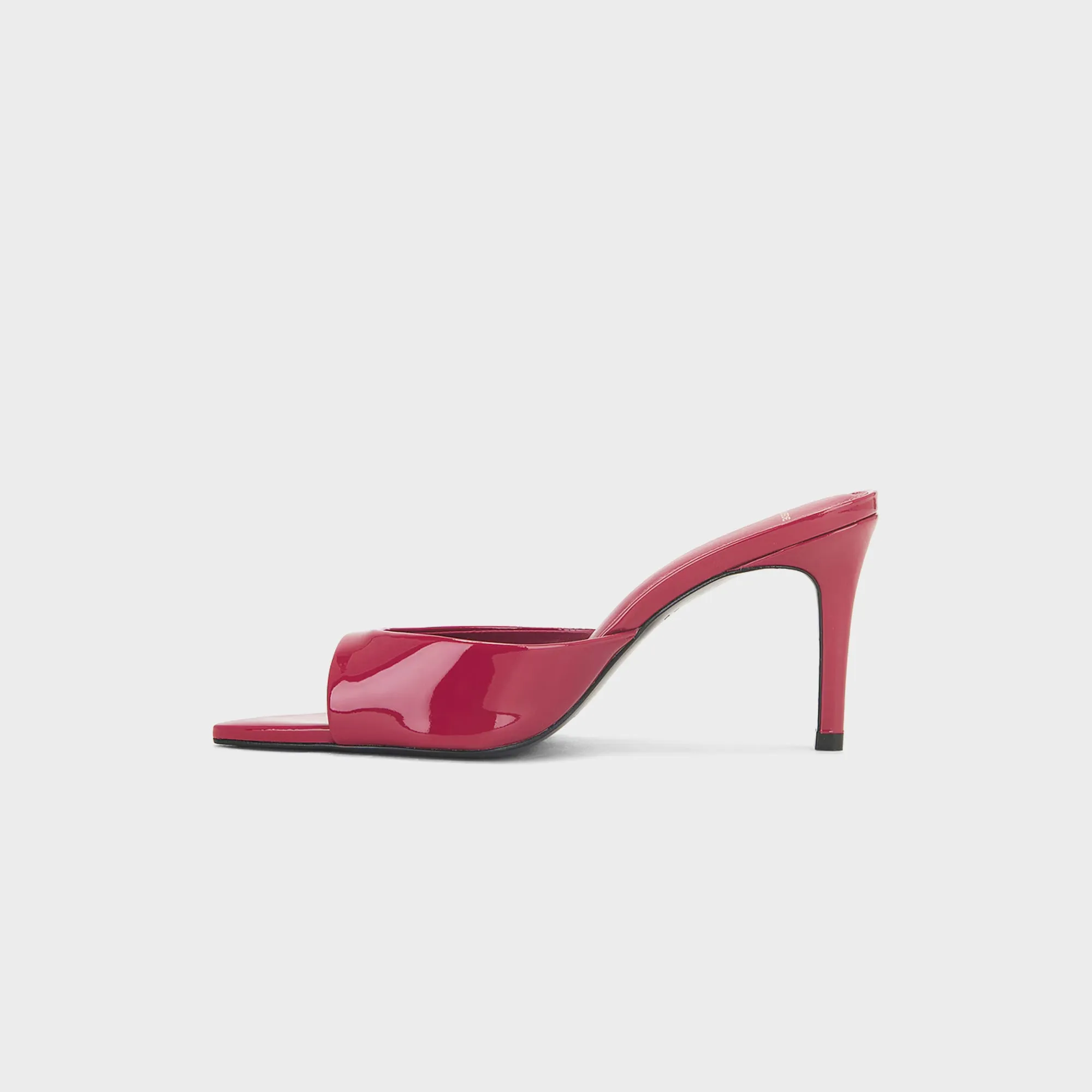 Black Suede Studio Brea Patent Leather Mule - Cherry