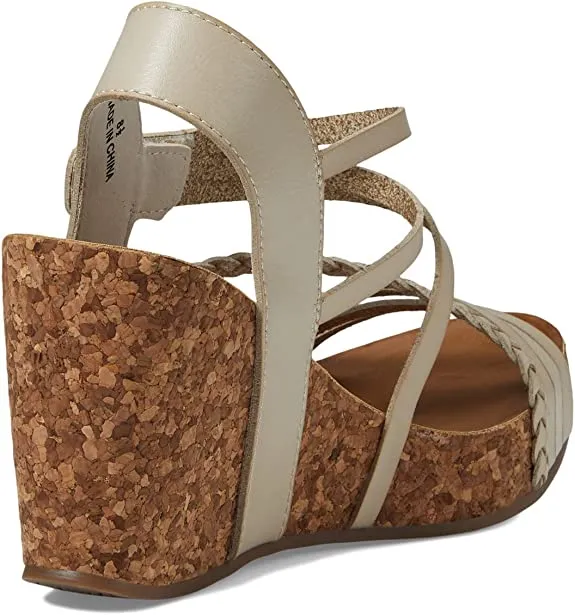 Blowfish Cut/Amazon Festive offer Malibu Rawhide Die Premium White Heidi Wedge Sands Sandals Strappy
