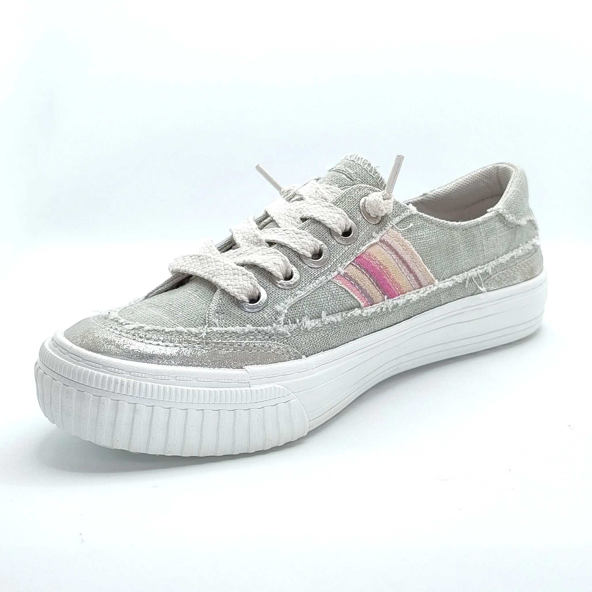 Blowfish Malibu Alex Women's Slip On Canvas Pump Trainer Grey Microchip