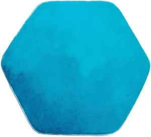 Blue Hexagonal Tent Carpet Rug | Soft & Comfortable | 55 x 47inch | Kids Playhouse Toy | Home Bedroom Cushion