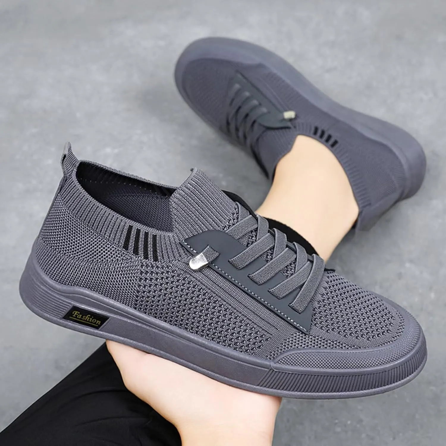 BNR Unisex Sock Sneakers Flat Shoes Barefoot Speed-Lace Pull-on Lightweight Casual Breathable Comfortable