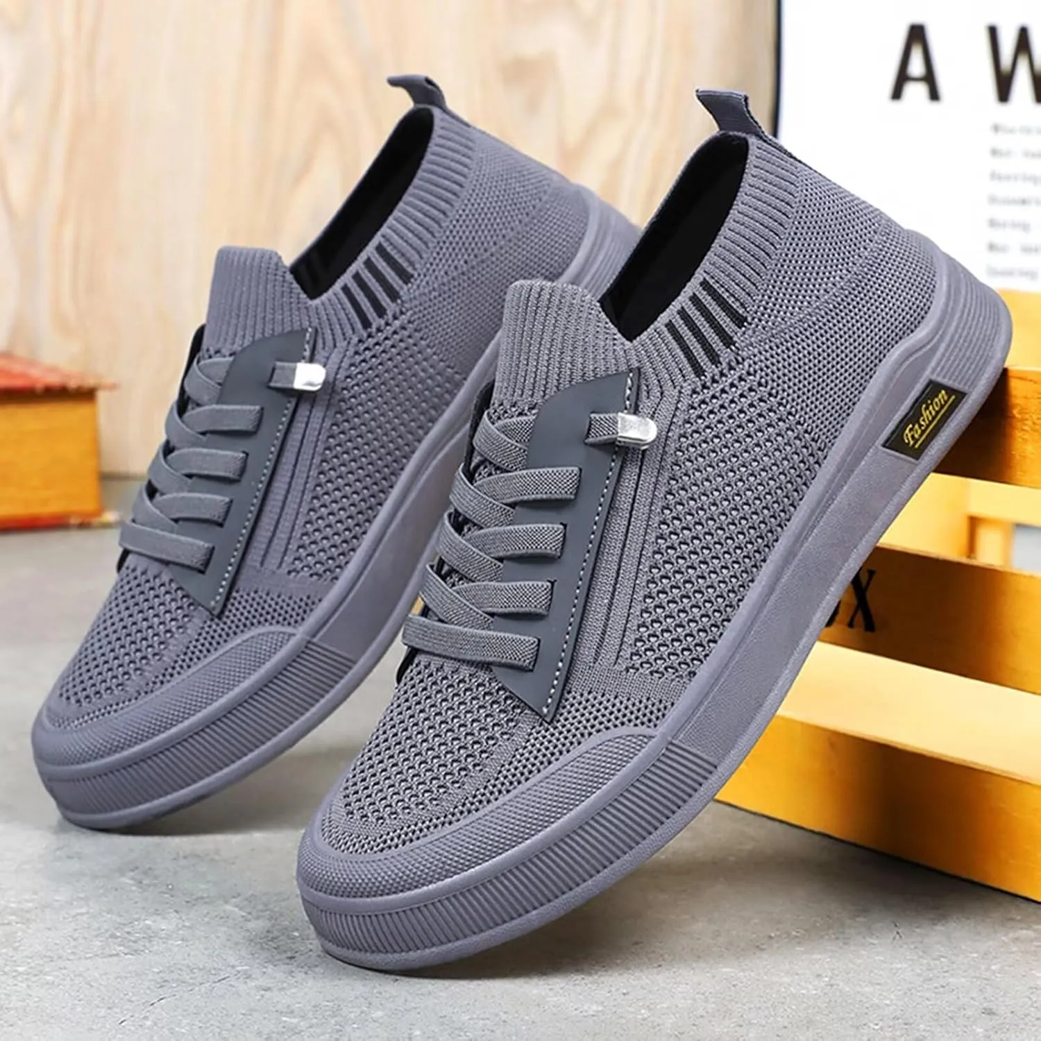 BNR Unisex Sock Sneakers Flat Shoes Barefoot Speed-Lace Pull-on Lightweight Casual Breathable Comfortable