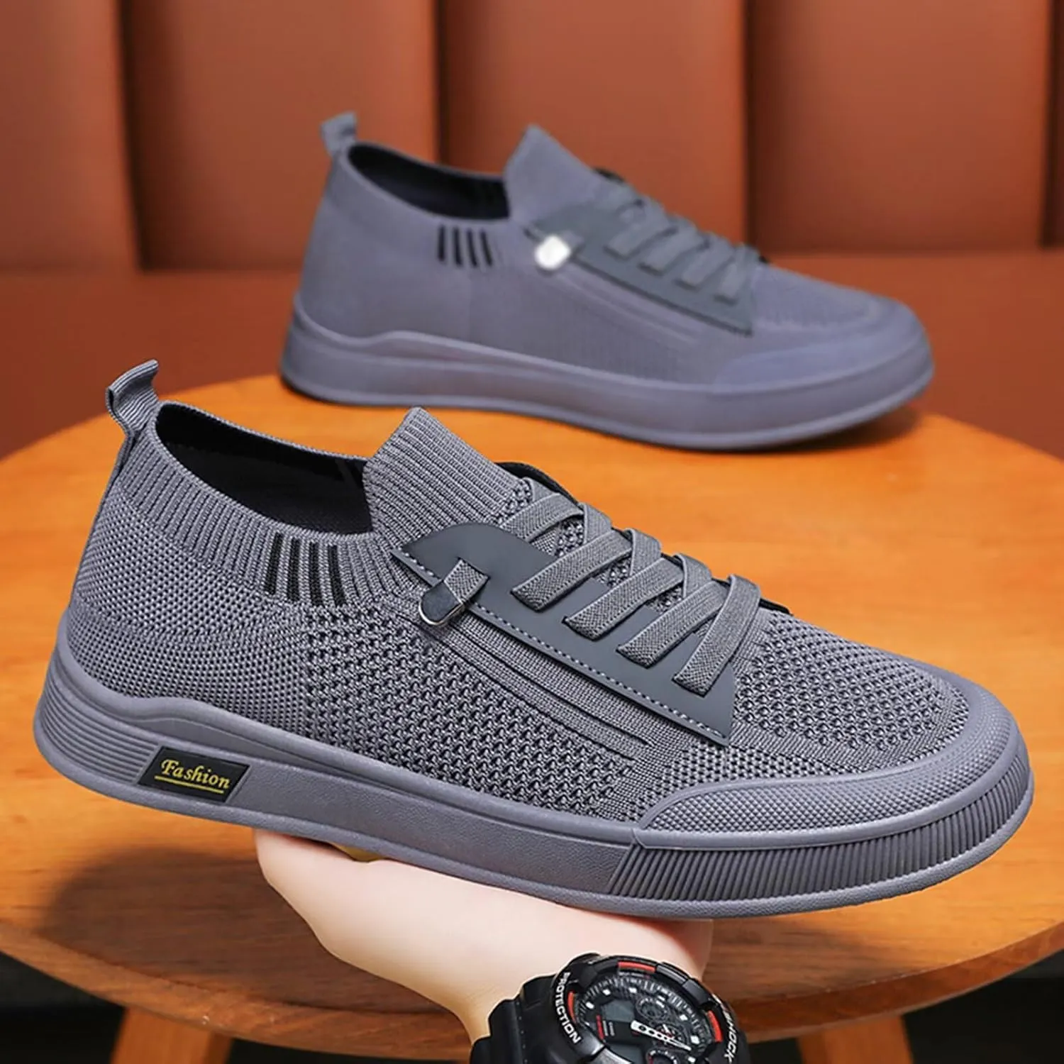 BNR Unisex Sock Sneakers Flat Shoes Barefoot Speed-Lace Pull-on Lightweight Casual Breathable Comfortable