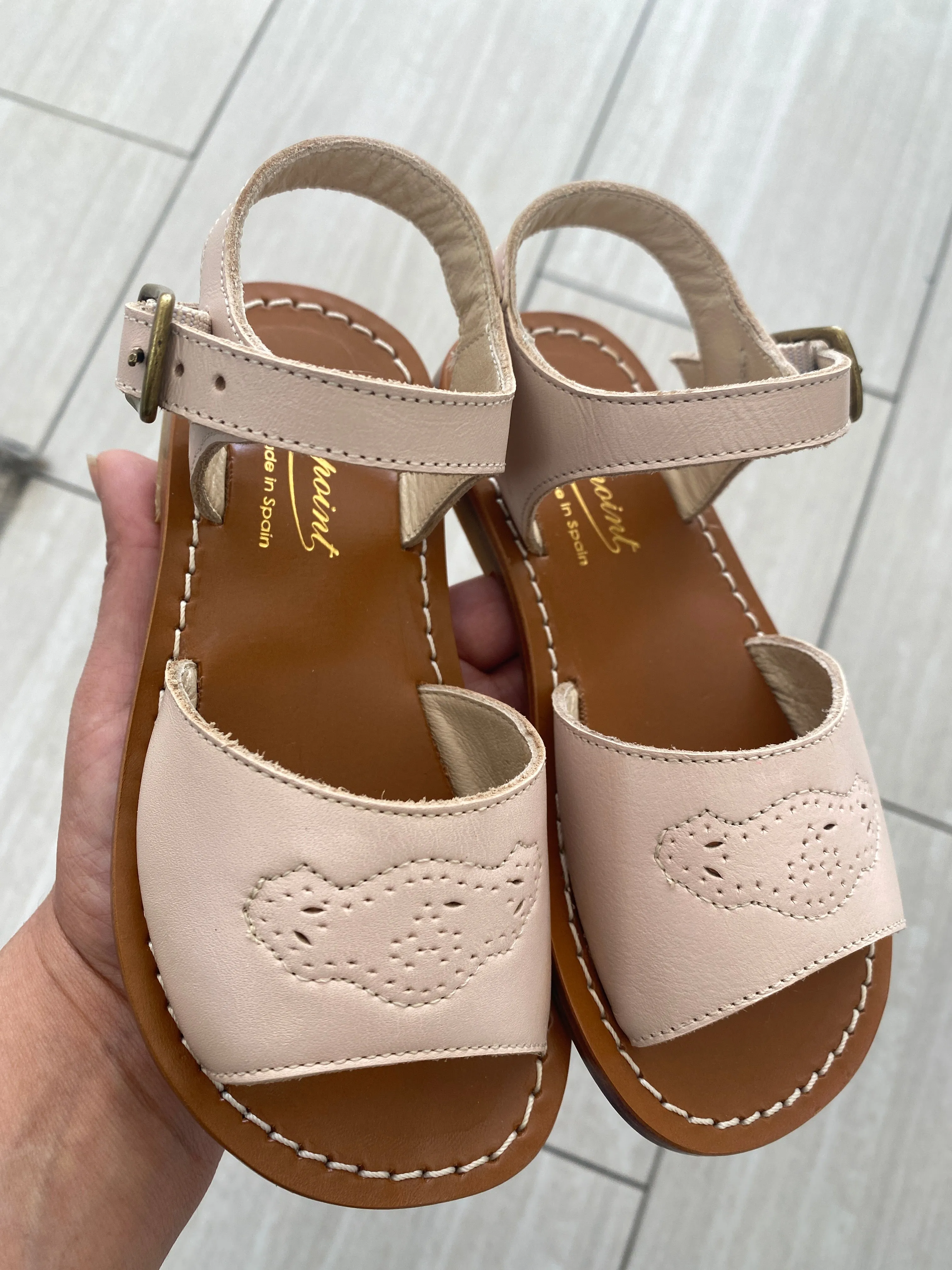 Bonpoint Rose Leather Sandal