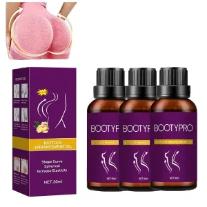 Bootypro Hip Lifting Massage Oil, Natural Herbal Hip Lift Up Massage Oil, Butt Firming Oil for Women, Buttock Lifting Essential Oil for Women 30ml (3 PCS)
