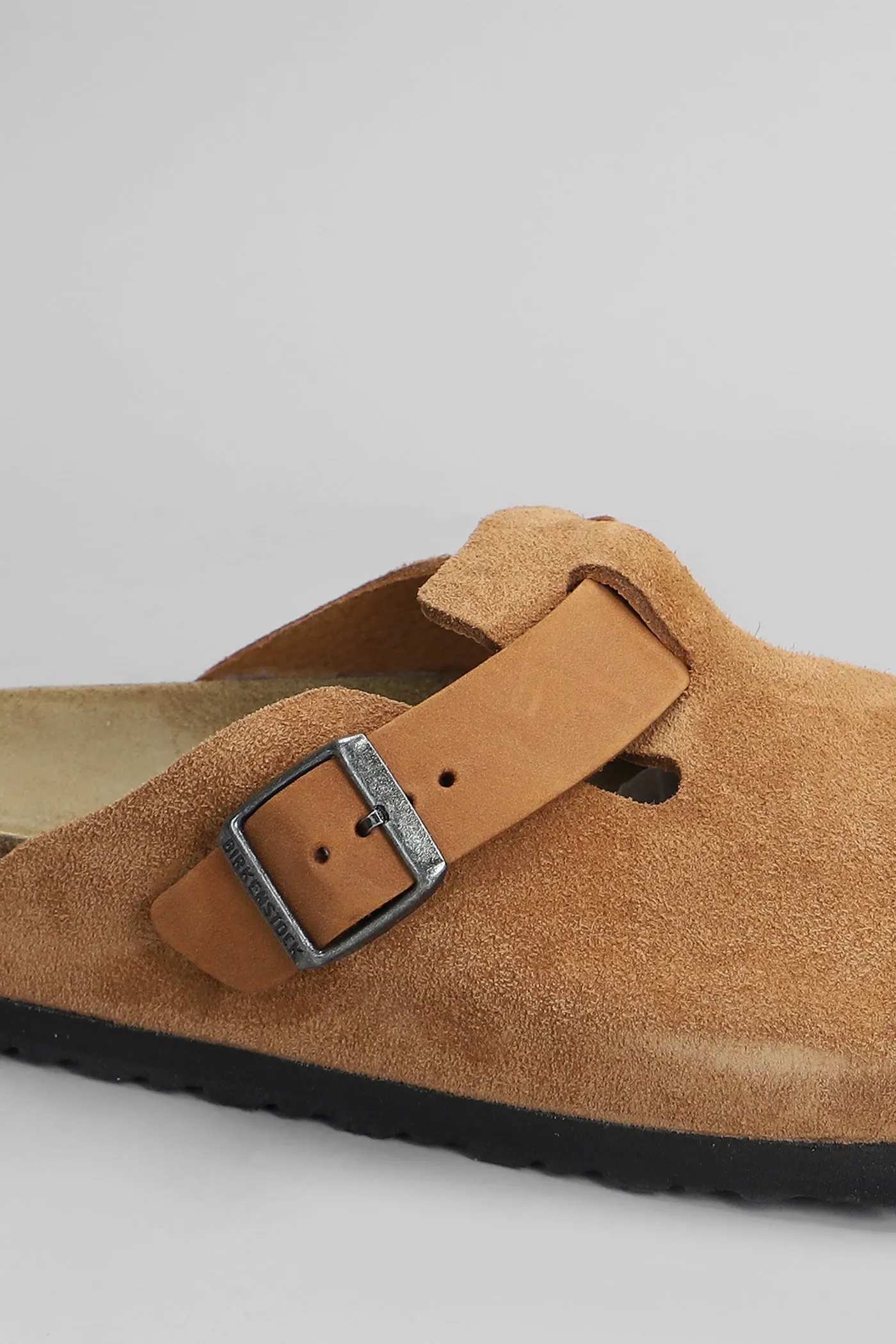 Boston Slipper-Mule in leather color suede