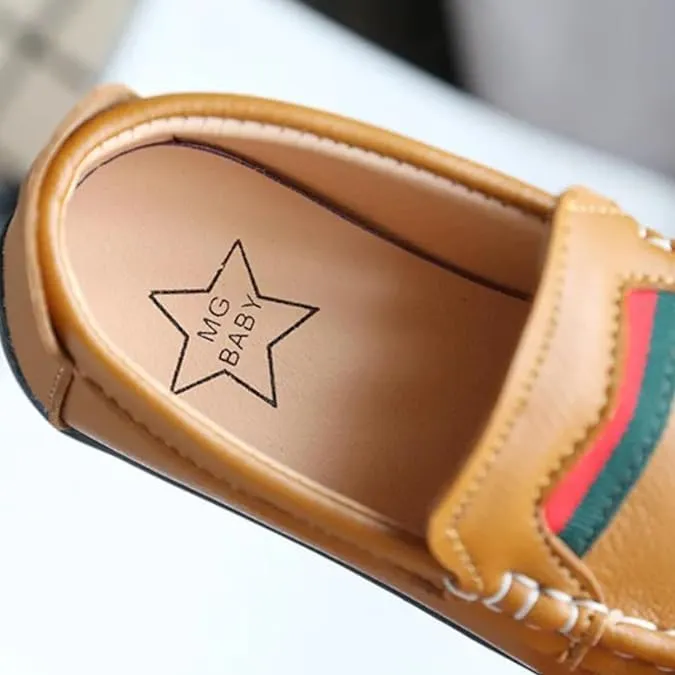 Boys Dress Loafer Shoes Leather Casual Shoes Slip-On Comfort