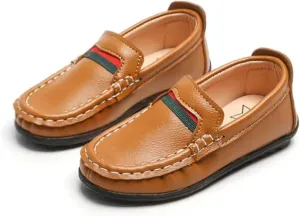 Boys Dress Loafer Shoes Leather Casual Shoes Slip-On Comfort