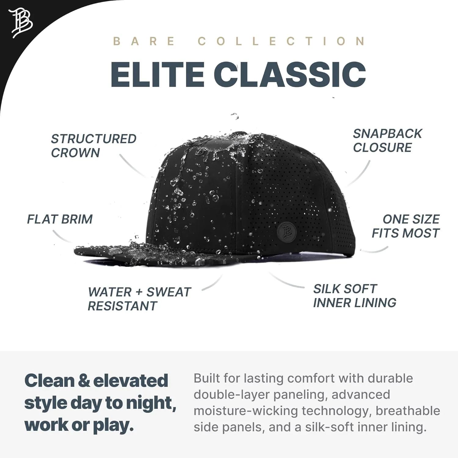 Branded Bills Pennsylvania Stealth Elite Flat, Lightweight, Comfortable Baseball Cap
