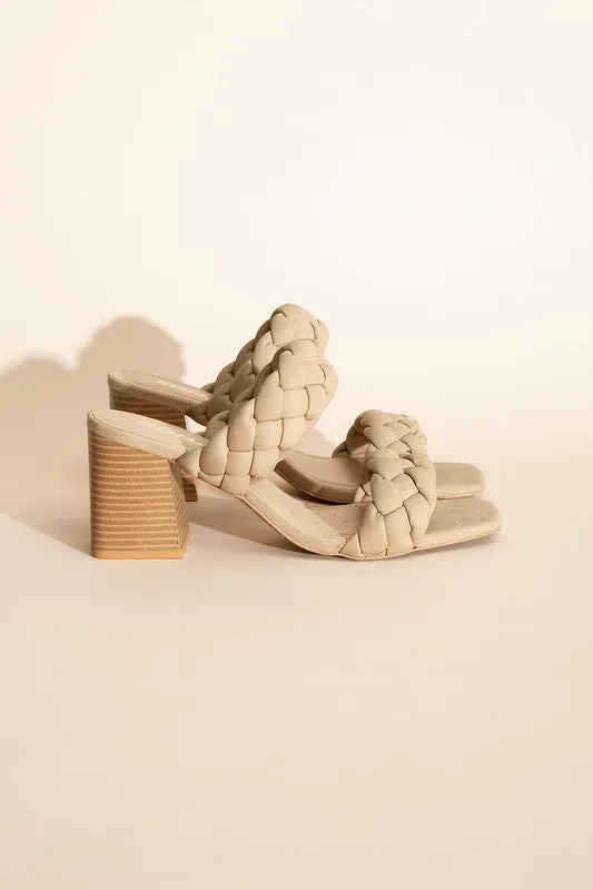 Brandy Braided Strap Mule Heels