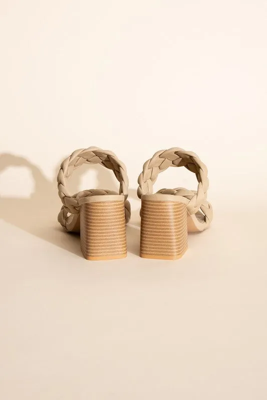 Brandy Braided Strap Mule Heels
