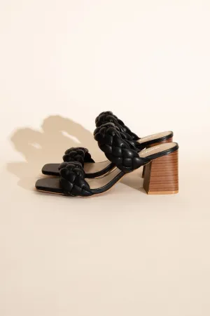 Brandy Braided Strap Mule Heels
