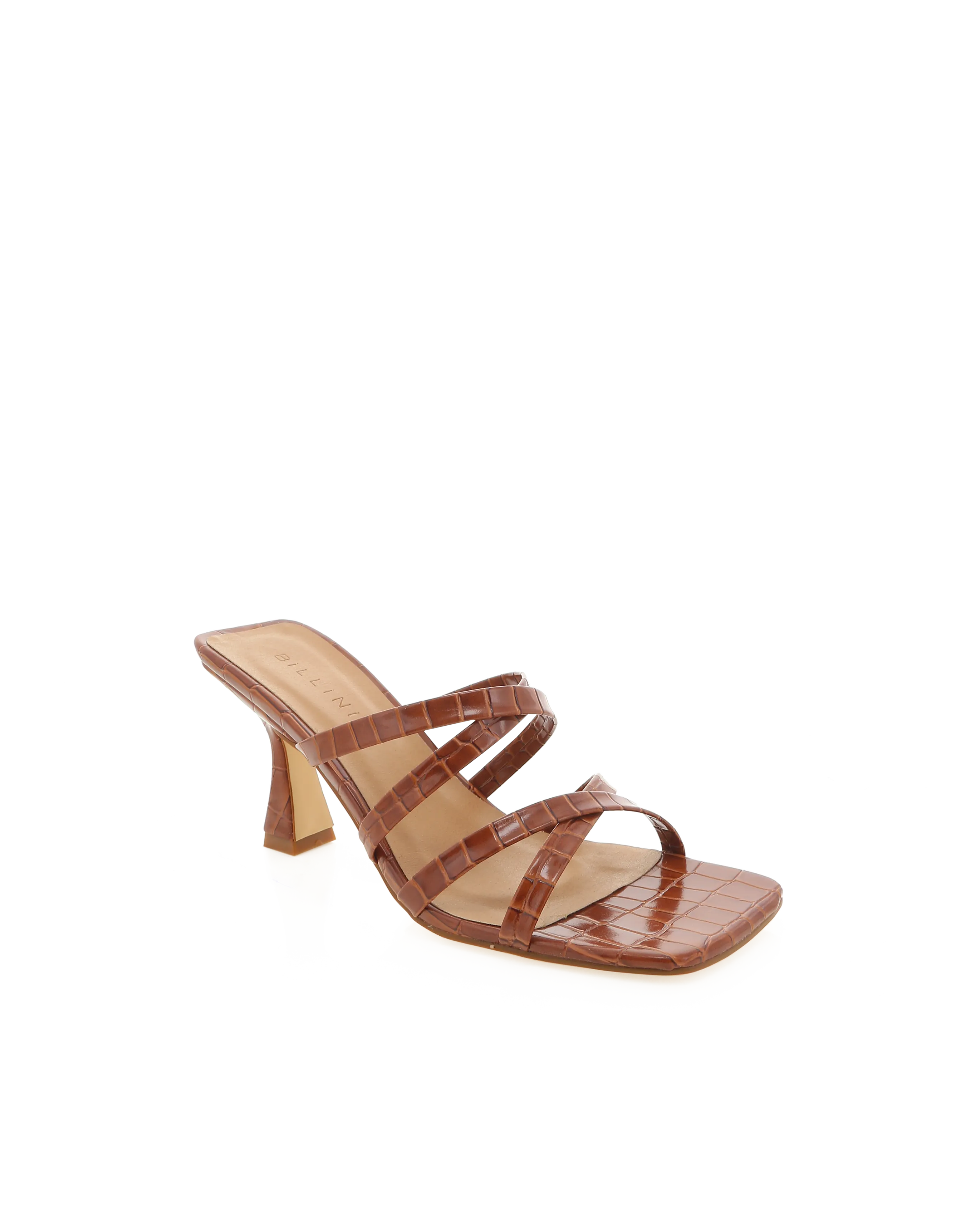 Brexton Heel - Dark Tan Croc