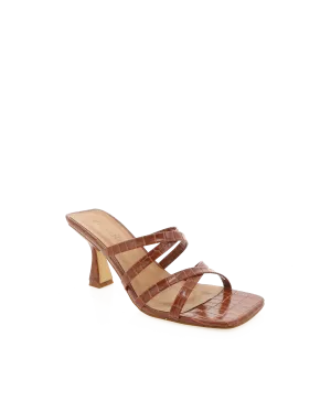 Brexton Heel - Dark Tan Croc