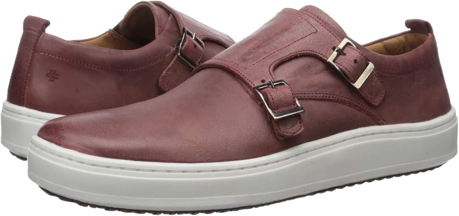 Brothers United Men's Leather Luxury Double Monk Slip on Sneaker Loafer