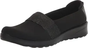 BZees Women's Gracie Slip-On Loafer, Black, 9