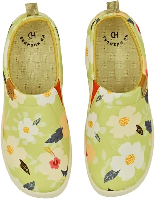 Casual Walking Shoes，Slip on Canvas，Lightweight Sneaker，Comfort Travel Loafer Stylish Printed Flat Multi Color