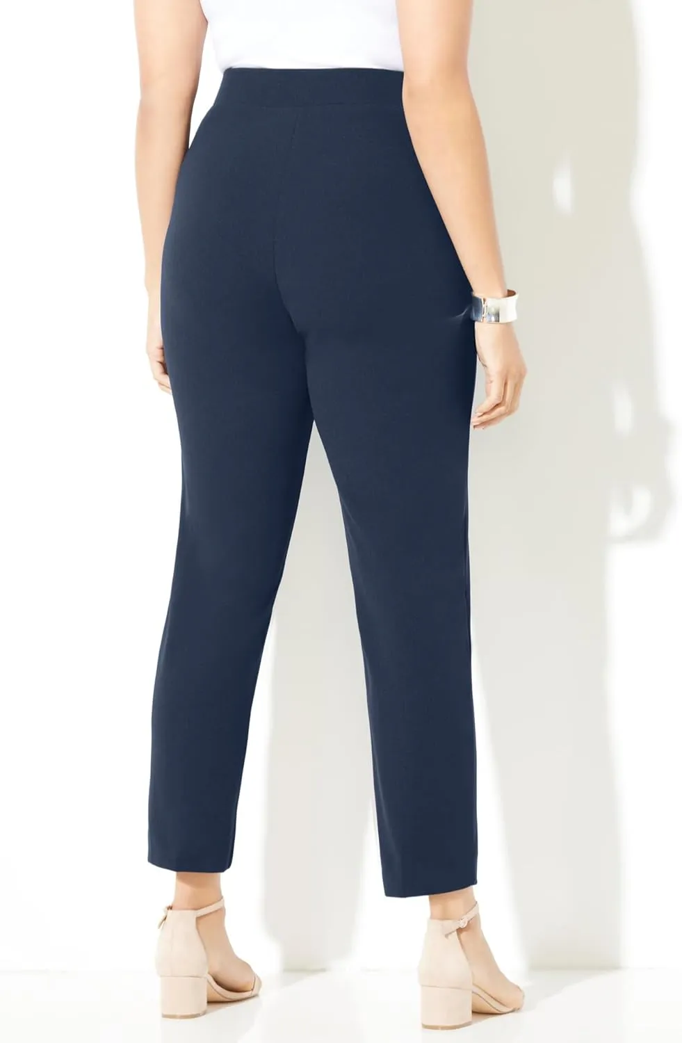 Catherines Women's Plus Size Crepe Knit Pull-On Pant