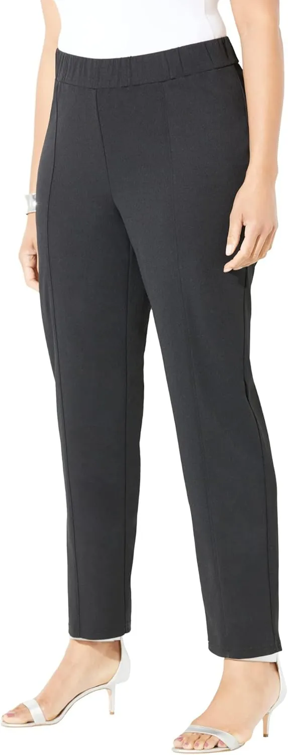 Catherines Women's Plus Size Crepe Knit Pull-On Pant