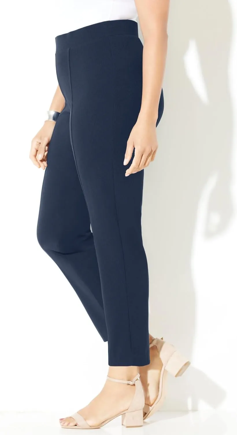 Catherines Women's Plus Size Crepe Knit Pull-On Pant